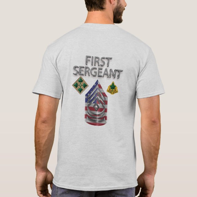 4th Infantry Division First Sergeant T-Shirt (Back)