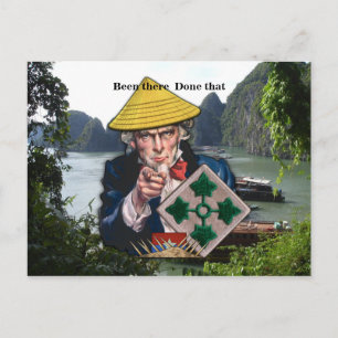 4th infantry division nam patch postcard