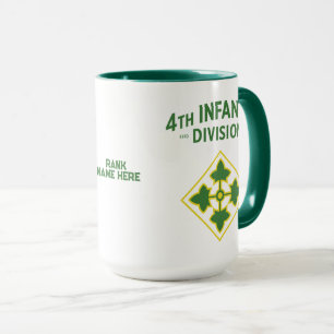4th Infantry Division Personalizable Two-Tone Mug