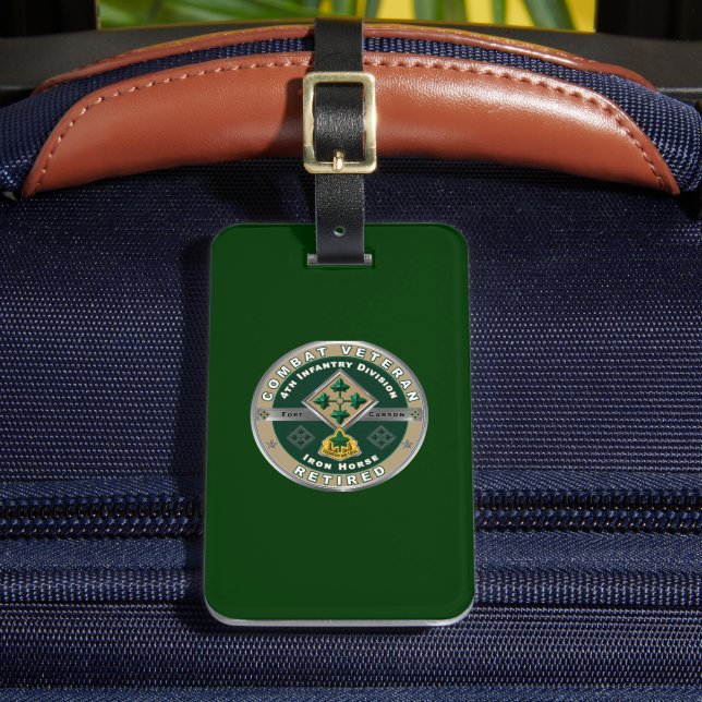 4th Infantry Division Retired Luggage Tag (Front Insitu 2)