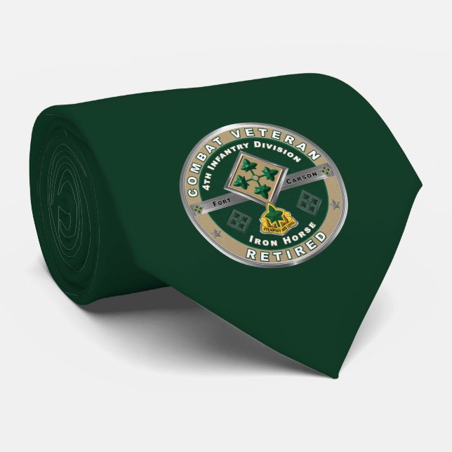4th Infantry Division "RETIRED" Tie (Rolled)