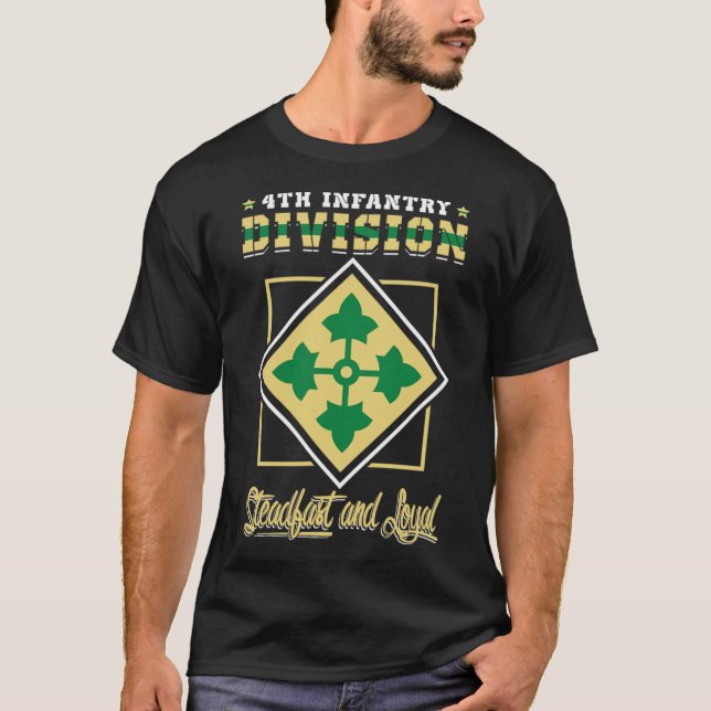 4th Infantry Division Shirt Fourth ID T-Shirt (Front)