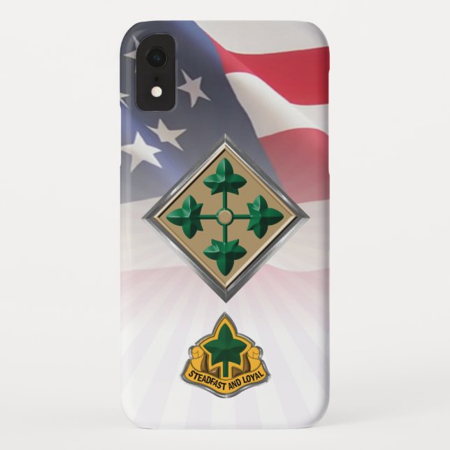 4th Infantry Division “Steadfast and Loyal” Case-Mate iPhone Case (Back)