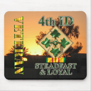 4th Infantry Division Vietnam Veteran Mouse Pad