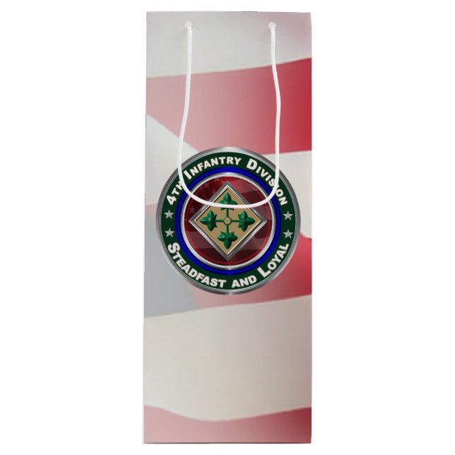 4th Infantry Division Wine Gift Bag (Front)