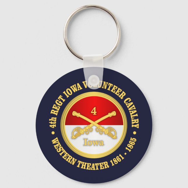 4th Iowa Cavalry Keychain (Front)