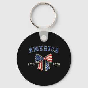 4th July 2026 250 Year Anniversary Womens Coquette Keychain