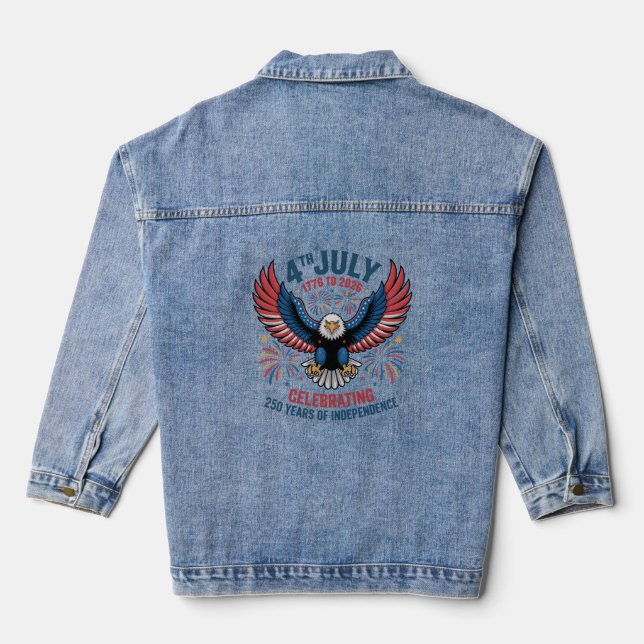 4th July 2026 - Celebrating 250 Years Denim Jacket (Back)