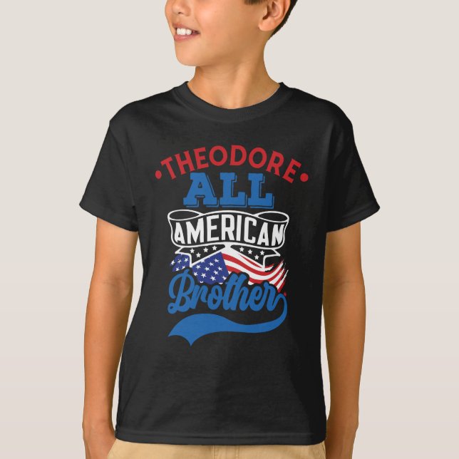 4th july All american sister patriotic family T-Shirt (Front)