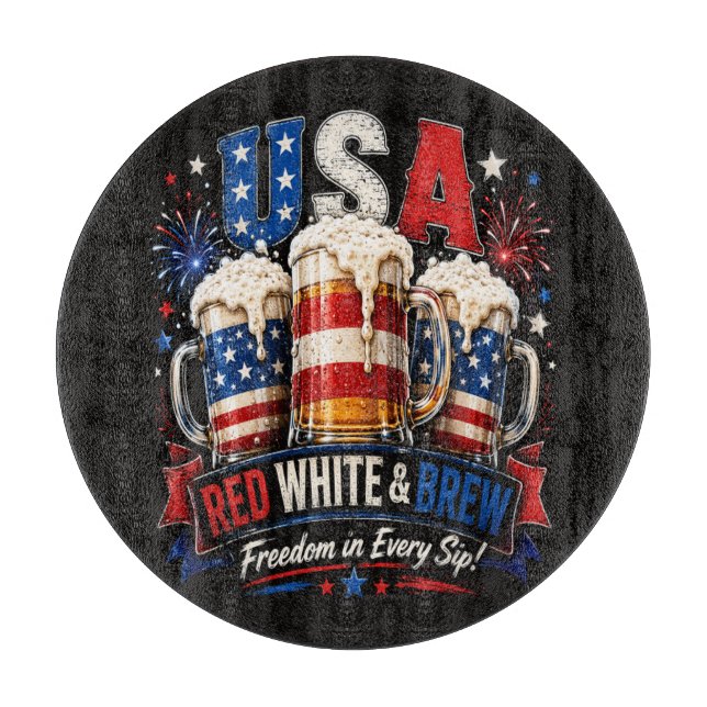 4th july america 250th cutting board (Front)