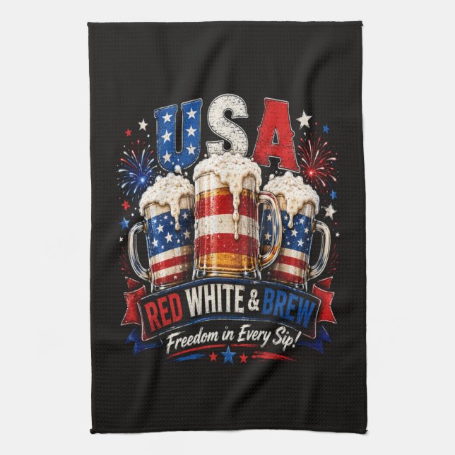 4th july america 250th kitchen towel (Vertical)