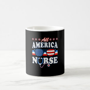 4th July America Independence Day Patriot Nurse We Coffee Mug