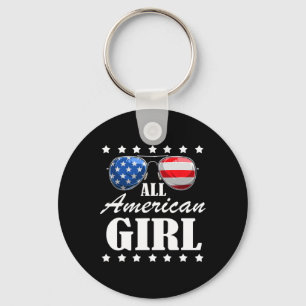 4th July America Independence Day Patriot Usa Wome Keychain