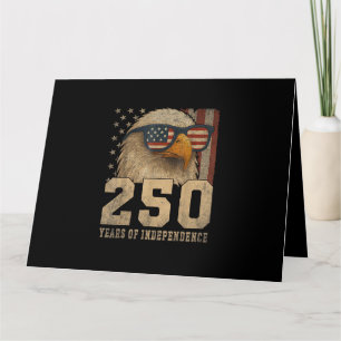 4th July American Flag Eagle Vintage 250 Years 177 Card