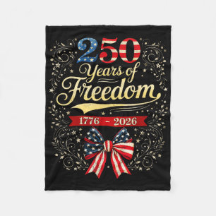 4th July American Flag Eagle Vintage 250 Years 177 Fleece Blanket