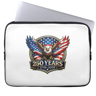 4th July American Flag Eagle Vintage 250 Years 177 Laptop Sleeve
