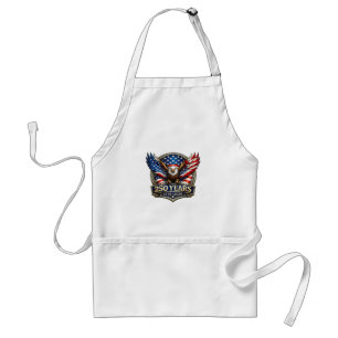 4th July American Flag Eagle Vintage 250 Years 177 Standard Apron