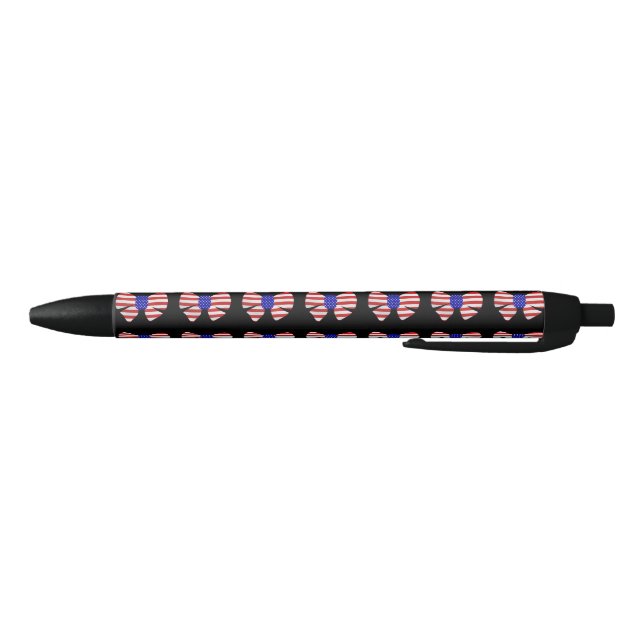 4th July Apparel America USA Flag Patriotic ribbon Black Ink Pen (Bottom)