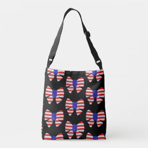 4th July Apparel America USA Flag Patriotic ribbon Crossbody Bag