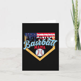 4th July Baseball Mama Ice Cream Drip Baseball Mom Card
