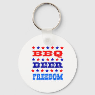 4th July Bbq Beer Freedom Shirt America Proud Amer Keychain