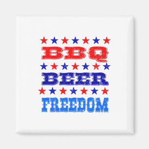 4th July Bbq Beer Freedom Shirt America Proud Amer Magnet
