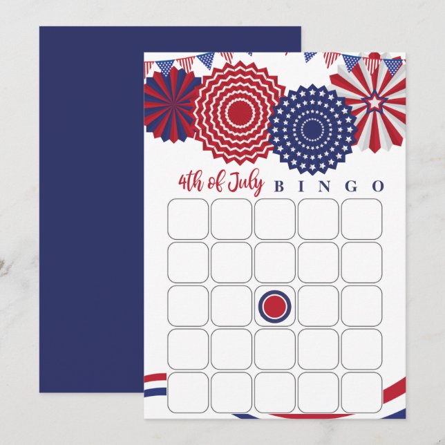 4th July Bingo Card (Front/Back)