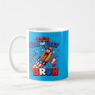 4th July Bro Boys N 4th July Hot Dog Toddler Funny Coffee Mug