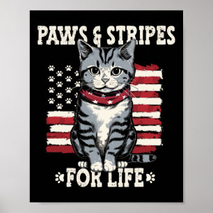 4th July Cat Lover  Poster