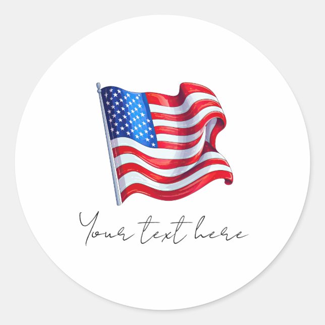 4th July Classic Round Sticker (Front)