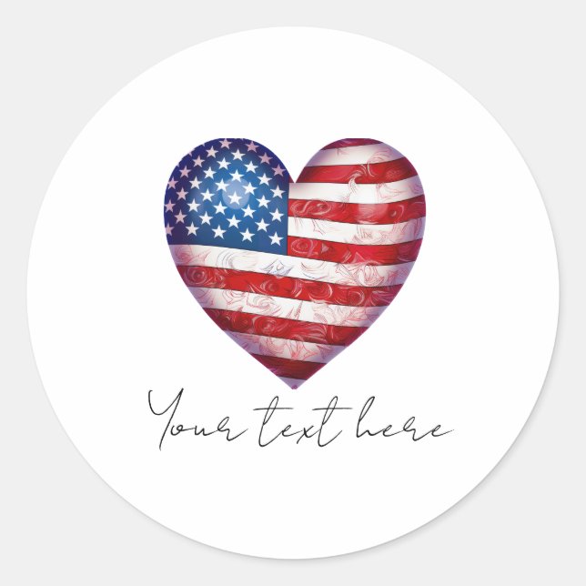 4th July Classic Round Sticker (Front)