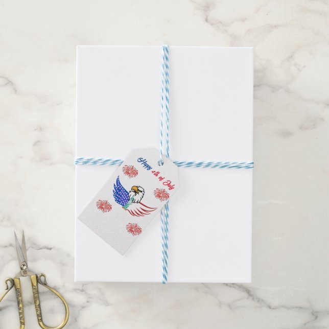 4th July gift Tags (With Twine)