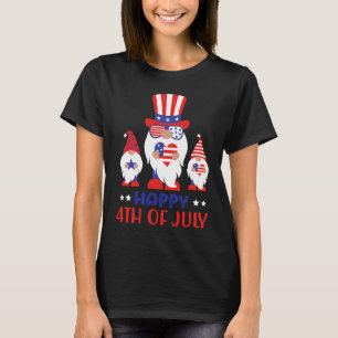 4th July Gnome Happy 4th July US flag T-Shirt