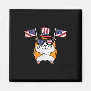 4th July Guinea Pig Us Flag Patriot Boys Girls Kid Magnet