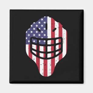 4th July Ice Hockey Helmet America Flag America Bo Magnet