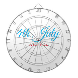 4th July independence day add name text custom Dartboard