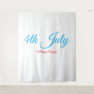 4th July independence day add name text custom Tapestry