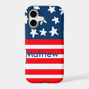 4th july independence day add name text US flag