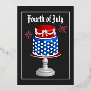 4th July Independence Day BBQ Foil Invitation