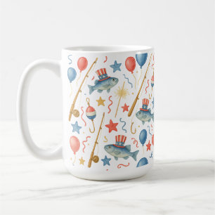 4th July Independence Day party for fishing lovers Coffee Mug