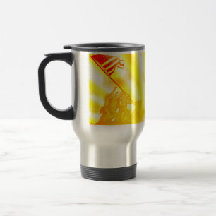 4th July Iwo Jima God Bless America Aluminum Mug