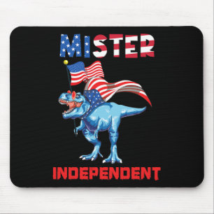 4th July Mister Independent Usa Flag Patriotic Boy Mouse Pad