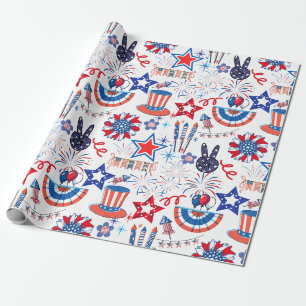 4th July Pattern 01x4 Wrapping Paper