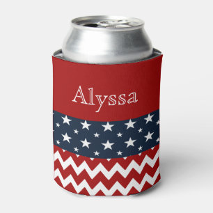 4th July Personalized Can Holder Can Cooler