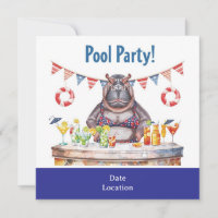 4th July Pool Party with Hippo in Bikini 