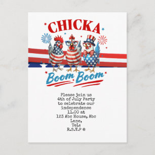  4th July Save the Date  Independence Day party    Postcard
