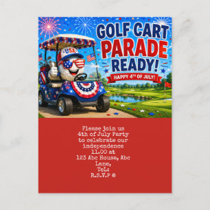 4th July Save the Date Independence Day party Postcard