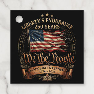 4th July Semiquincentennial 1776-2026 Favour Tags