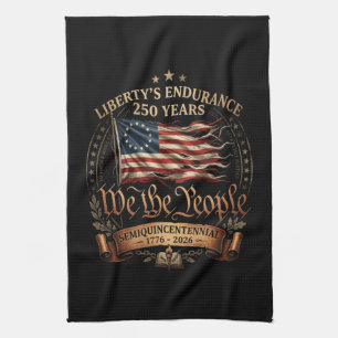 4th July Semiquincentennial 1776-2026 Kitchen Towel