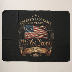 4th July Semiquincentennial 1776-2026 Sherpa Blanket